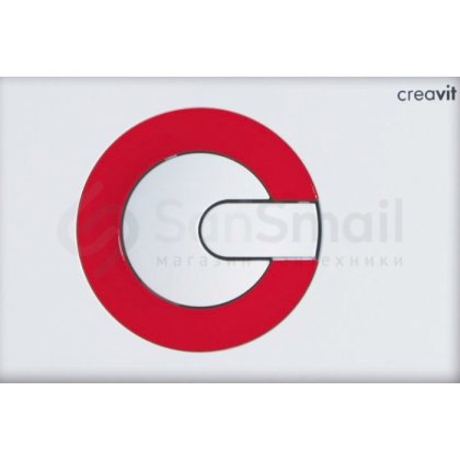 Клавиша смыва Creavit Power GP5001.01 (белый, красный)