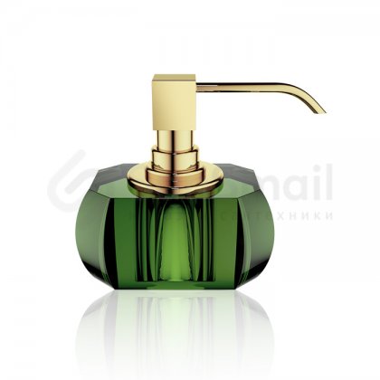 Дозатор для жидкого мыла Decor Walther Kristall SSP зеленый/ золото