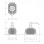 Дозатор для жидкого мыла Decor Walther Kristall SSP розовый/ хром