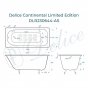 Ванна Delice Continental Limited Edition 165x70 с антискользящим покрытием