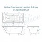 Ванна Delice Continental Limited Edition 165x70 с отверстиями под ручки и антискользящим покрытием