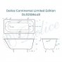 Ванна Delice Continental Limited Edition 165x70 с отверстиями под ручки