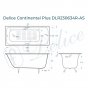 Ванна Delice Continental Plus 170x70 с отверстиями под ручки и антискользящим покрытием