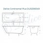 Ванна Delice Continental Plus 170x70 с отверстиями под ручки