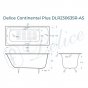 Ванна Delice Continental Plus 170x75 с отверстиями под ручки и антискользящим покрытием