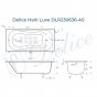 Ванна Delice Haiti Luxe 150x80 с антискользящим покрытием