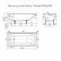 Ванна Delice Parallel 150x70 с ручками и антискользящим покрытием