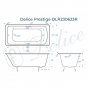 Ванна Delice Prestige 180x80 с отверстиями под ручки