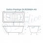 Ванна Delice Prestige 170x70 с антискользящим покрытием