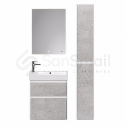 Мебель для ванной Dreja Slim 65 см бетон
