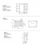 Мебель для ванной Eban Eleonora Modular 107 тумба слева