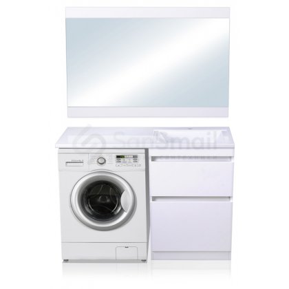 Мебель под стиральную машину Style Line Даллас 120 напольная белая эмаль