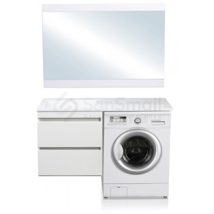 Мебель под стиральную машину Style Line Даллас 100 подвесная белая эмаль