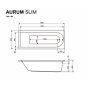 Ванна Excellent Aurum Slim 180x80