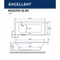 Ванна Excellent Heaven Slim Smart 160x75 золото