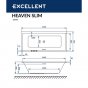 Ванна Excellent Heaven Slim Ultra 180x80 хром