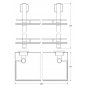 Полка 2-х ярусная 60 см FBS Esperado ESP 065