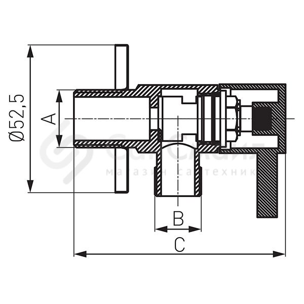 Кран угловой Ferro Rotondo Z295 от SanSmail.ru.
