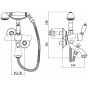 Смеситель для ванны Gattoni Orta 2700/27 хром