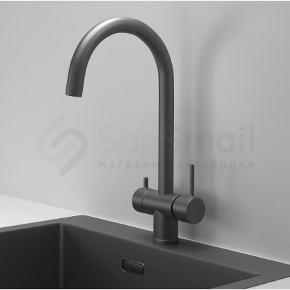 Смеситель для кухни Granula Kitchen Space 7104 графит