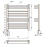 Полотенцесушитель электрический Grois Mayra 500x600 черный матовый