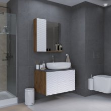 Мебель для ванной Grossman Альба 80 веллингтон/белая GR-3015