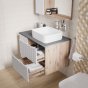 Мебель для ванной Grossman Альба 80 веллингтон/белая GR-3016