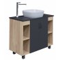 Мебель для ванной Grossman Флай 100 серая/дуб сонома GR-3019