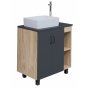 Мебель для ванной Grossman Флай 80 серая/дуб сонома GR-3016