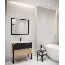 Мебель для ванной Grossman Солис 85 дуб сонома/черная