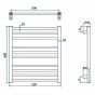 Полотенцесушитель водяной Grota Classic 500x600