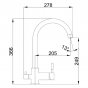 Смеситель для кухни Haiba HB76819-3 сталь оружейная