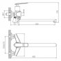 Смеситель для ванны Haiba HB22548-7 черный матовый