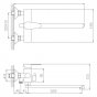 Смеситель для ванны Haiba HB22802 сталь матовая