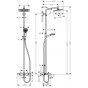 Душевая стойка для ванны с термостатом Hansgrohe Crometta E 240 Showerpipe 27298000