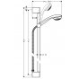 Душевой гарнитур Hansgrohe Crometta 85 Green Mono 27651000