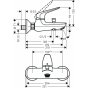 Смеситель для ванны Hansgrohe Novus 71040000