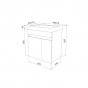 Мебель для ванной Iddis Zodiac 50 см с дверцами подвесная