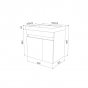 Мебель для ванной Iddis Zodiac 60 см с дверцами подвесная