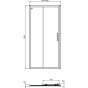 Дверь в нишу Ideal Standard Connect 2 Sliding door K9273V3 100 см