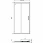 Дверь в нишу Ideal Standard Connect 2 Sliding door K9274V3 105 см