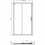 Дверь в нишу Ideal Standard Connect 2 Sliding door K9277V3 120 см