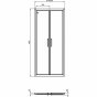 Дверь в нишу Ideal Standard Connect 2 Saloon door K9296V3 90 см