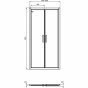 Дверь в нишу Ideal Standard Connect 2 Saloon door K9296V3 100 см