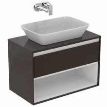 Мебель для ванной Ideal Standart Connect Air E0827 80 см со столешницей темно-коричневая