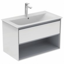 Мебель для ванной Ideal Standart Connect Air E0827 80 см белый глянец/светло-серая