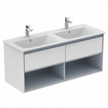 Мебель для ванной Ideal Standart Connect Air E0831 130 см белый глянец/светло-серая
