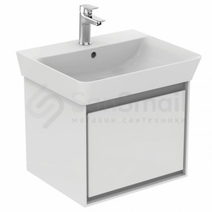 Мебель для ванной Ideal Standart Connect Air E0844 55 см белый глянец/светло-серая