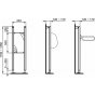 Рама для монтажа перегородки для писсуара или поручня Ideal Standard ProSys R010567