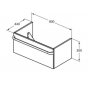 Мебель для ванной Ideal Standard Tonic II R4303 80 см светло-серое дерево